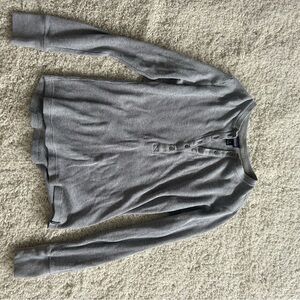 Patagonia Gray Waffle Knit Henley